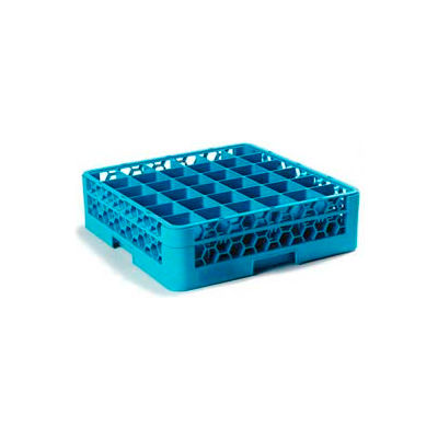Carlisle RG36-114 - Opticlean™ 36-Compartment Glass Rack W/ 1 Extender, Carlisle Blue - Pkg Qty 4