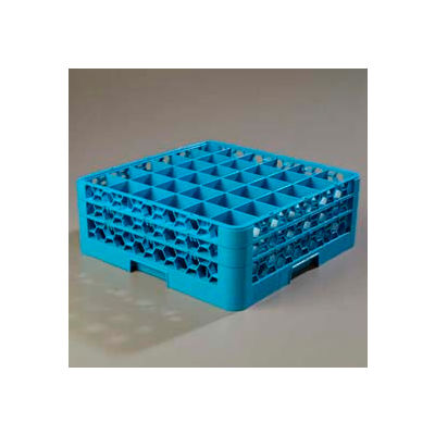 Carlisle RG36-214 - Opticlean™ 36-Compartment Glass Rack W/ 2 Extenders, Carlisle Blue - Pkg Qty 3