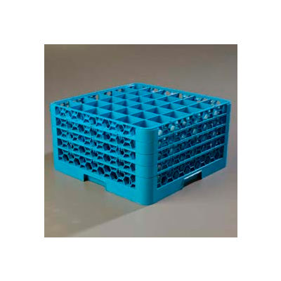 Carlisle RG36-414 - Opticlean™ 36-Compartment Glass Rack W/ 4 Extenders, Carlisle Blue - Pkg Qty 2