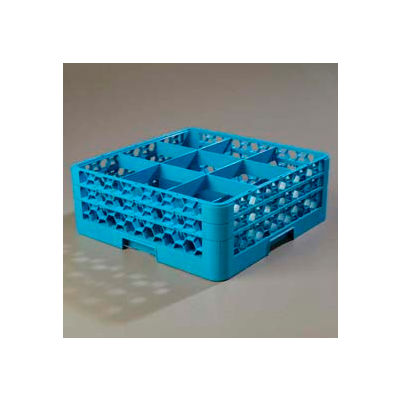 Carlisle RG9-214 - Opticlean™ 9-Compartment Glass Rack W/ 2 Extenders, Carlisle Blue - Pkg Qty 3