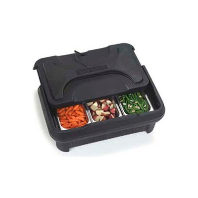 Carlisle XT160003 - Cateraide Slide 'N Seal™ Pan Carrier, 6" Top Loader, Insulated, Black