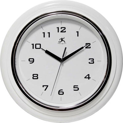 Infinity / ITC Deluxe Clock - 12-1/2" Diameter White