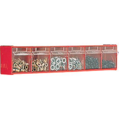 Bott 02513017 Tilt Bins - 23-5/8 X 3-5/8 X 4-1/2" - (6) Bins - With Perfo Panel Fixing Bracket