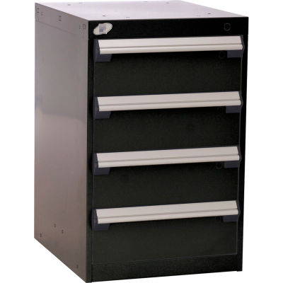 Rousseau Four-Drawer Pedestal For Modular Mobile Cabinets - 6" Front Drawer Heights
