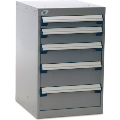 Rousseau Five-Drawer Pedestal For Modular Mobile Cabinets - 3",4",5",6" Front Drawer Heights