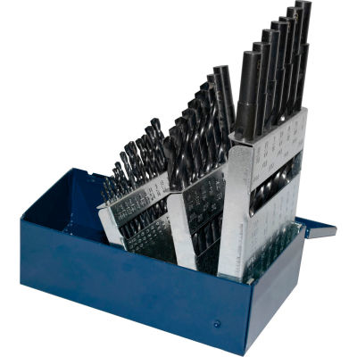 Century Drill 24038 - Black Oxide Drill Bit 29 Piece Set - 135° - 3/8" RS 1/16" to 1-1/2"