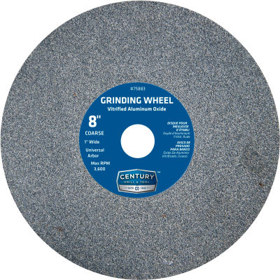 Century Drill 75883 Grinding Wheel 8" Dia. Universal Arbor 36 Grit Aluminum Oxide