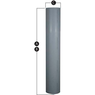 InnoFlue® End Pipe ISEP086, Polypropylene-UV, 8"