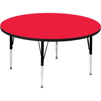 Activity Tables, 60"L x 60"W, Standard Height, Round - Red