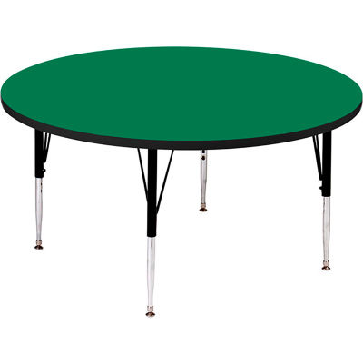 Activity Tables, 48"L x 48"W, Standard Height, Round - Green