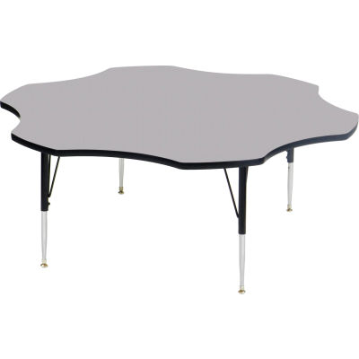 Activity Tables, 60"L x 60"W, Standard Height, Flower - Gray Granite