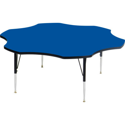 Activity Tables, 60"L x 60"W, Standard Height, Flower - Blue