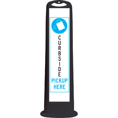 Cortina Trailblazer 03-768BLK-CPU Vertical Panel, Black, 45", XL, "Curbside Pickup Here"
