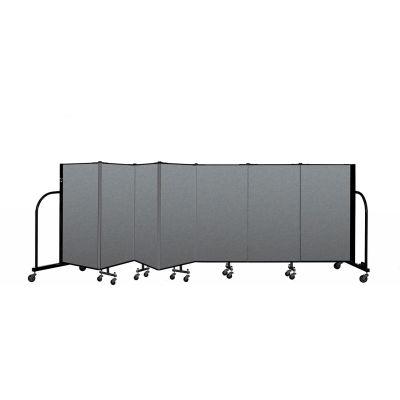 Screenflex Portable Room Divider 7 Panel, 4'H x 13'1"L, Fabric Color: Gray