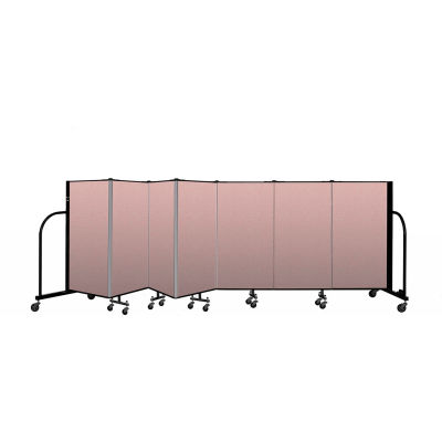Screenflex Portable Room Divider 7 Panel, 4'H x 13'1"L, Vinyl Color: Mauve