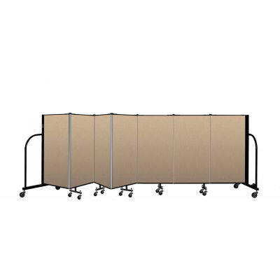 Screenflex Portable Room Divider 7 Panel, 4'H x 13'1"L, Vinyl Color: Oatmeal