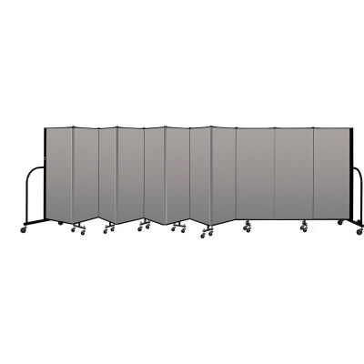 Screenflex Portable Room Divider 11 Panel, 5'H x 20'5"L, Vinyl Color: Gray
