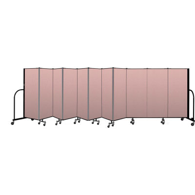 Screenflex Portable Room Divider 11 Panel, 5'H x 20'5"L, Vinyl Color: Mauve