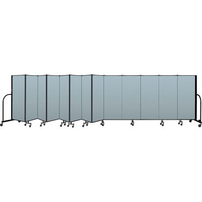 Screenflex Portable Room Divider 13 Panel, 5'H x 24'1"L, Vinyl Color: Blue