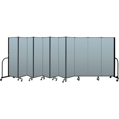 Screenflex Portable Room Divider 11 Panel, 6'H x 20'5"L, Vinyl Color: Blue