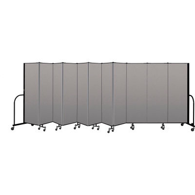 Screenflex Portable Room Divider 11 Panel, 6'H x 20'5"L, Vinyl Color: Gray