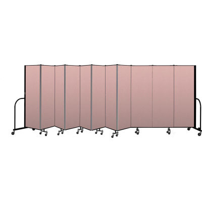 Screenflex Portable Room Divider 11 Panel, 6'H x 20'5"L, Vinyl Color: Mauve