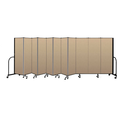 Screenflex Portable Room Divider 11 Panel, 6'H x 20'5"L, Vinyl Color: Oatmeal