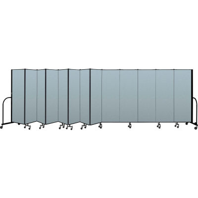 Screenflex Portable Room Divider 13 Panel, 6'H x 24'1"L, Vinyl Color: Blue