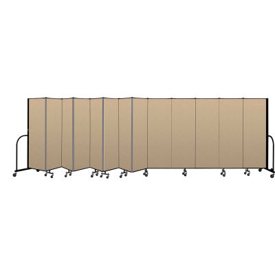 Screenflex Portable Room Divider 13 Panel, 6'H x 24'1"L, Vinyl Color: Oatmeal