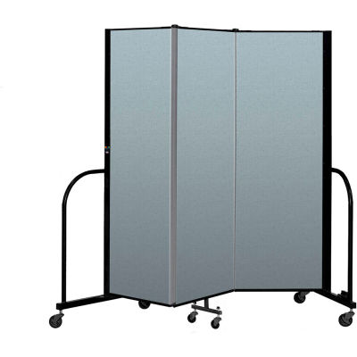 Screenflex Portable Room Divider 3 Panel, 6'H x 5'9"L, Vinyl Color: Sand
