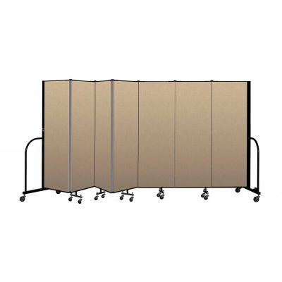 Screenflex Portable Room Divider 7 Panel, 6'H x 13'1"L, Vinyl Color: Oatmeal