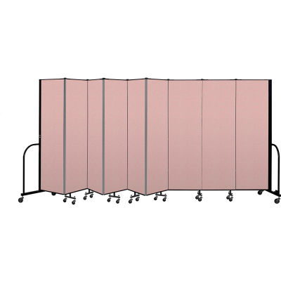 Screenflex Portable Room Divider 9 Panel, 6'8"H x 16'9"L, Vinyl Color: Mauve