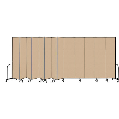 Screenflex Portable Room Divider 13 Panel, 8'H x 24'1"L, Vinyl Color: Oatmeal