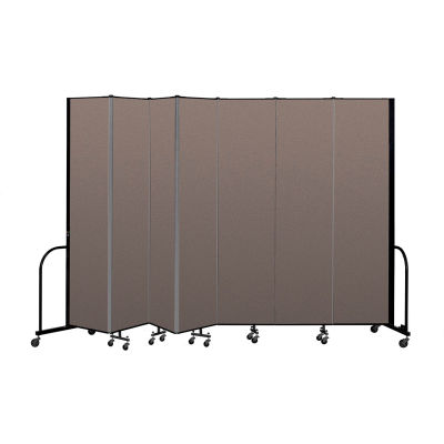 Screenflex Portable Room Divider 7 Panel, 8'H x 13'1"L, Fabric Color: Oatmeal