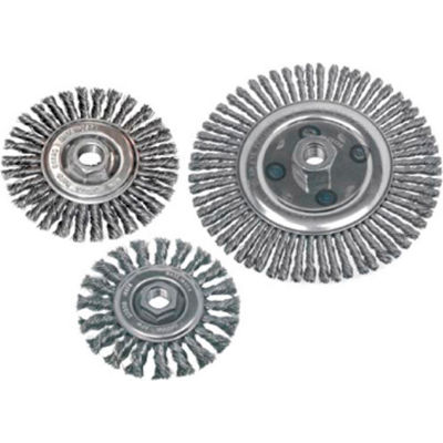 CGW Abrasives 49639 Radial Knot Wire Wheel Brush Carbon Stringer Bead 4" - Pkg Qty 10