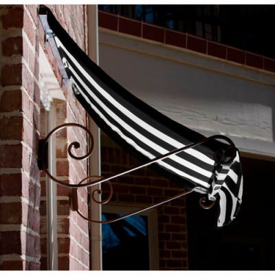 Awntech ECH23-5KW Window/Entry Awning 5-3/8'W x 2'H x 3'D Black/White