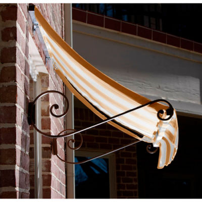 Awntech CH43-8LW, Window/Entry Awning 8-3/8'W x 4-11/16'H x 3'D Linen/White