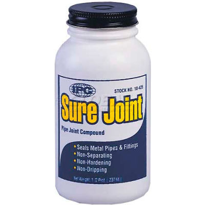 Sure Joint™ Pipe Joint Sealant, Grey- Non-Hardening, 1 Pt. - Pkg Qty 12