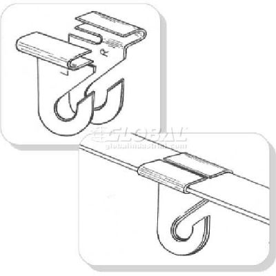 Aluminum Ceiling Right Hook, 1-1/4"L, White - Pkg Qty 100