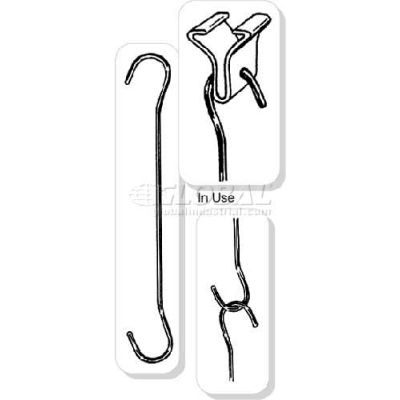 6" Retail Store display Hook  Double Wire Prong Details about   50 pcs 15cm 