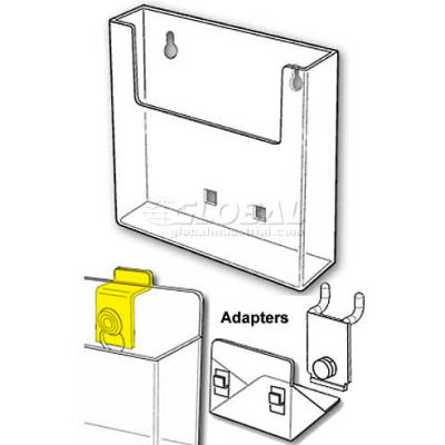 Wall-Mount Literature Holder, Acrylic, 9"L X 10-1/4"W X 1-3/4"H - Pkg Qty 100