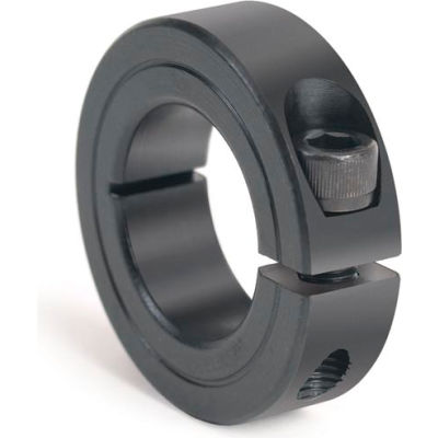 One-Piece Clamping Collar, 3/16", Black Oxide Steel