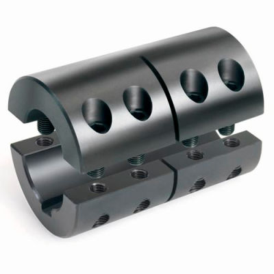 Two-Piece Clamping Couplings Recessed Screw w/Keyway, 2", Black Oxide Steel