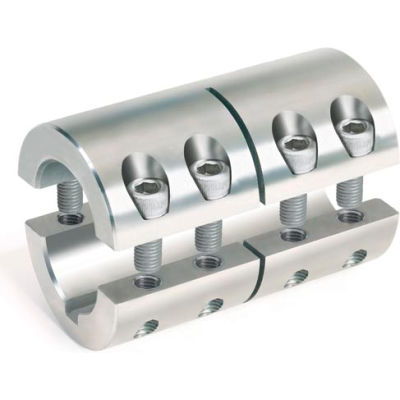 Two-Piece Industry Standard Clamping Couplings w/Keyway, 1", Stainless Steel
