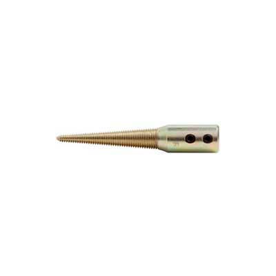 Climax Metal, Taper Buff Spindle, BTR-3, Steel, Yellow Zinc, 3/8"ID, Right-Hand