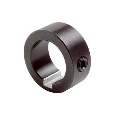 Climax Metal, Set Screw Collar W/Keyway C-100-KW, 1" Bore, Black Oxide