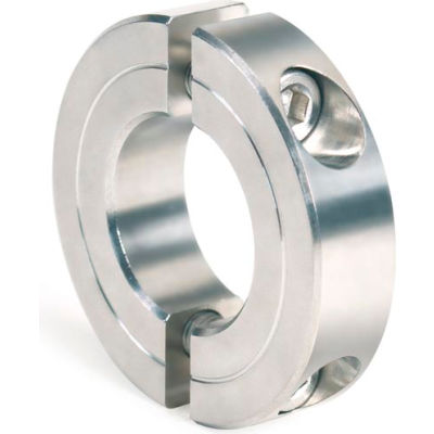 Two-Piece Clamping Collar Recessed Screw, 1-1/16", Stainless Steel