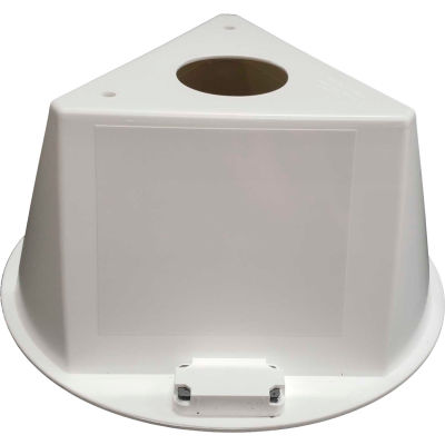 Inventory Control Cone, 3 Sided with Magnets & Dry Erase Decals - White