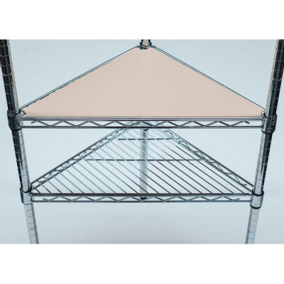 PVC Shelf Liners - Triangle 18 x 18, Beige (2 Pack)