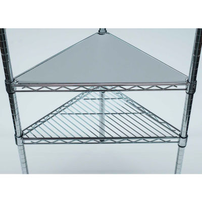 PVC Shelf Liners - Triangle 18 x 18, Grey (2 Pack)